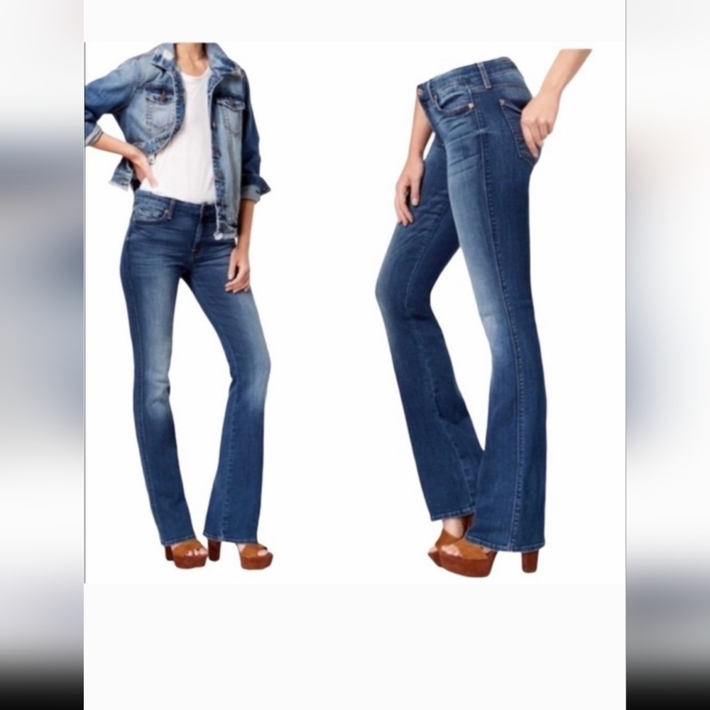 7 For All Mankind Women's Blue Boot Cut Jeans